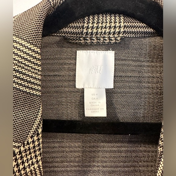 Houndstooth Checkered Jersey Jacket - Picture 5 of 5